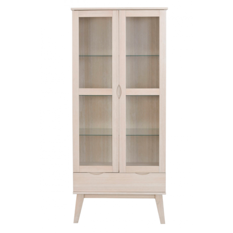 RO FILIPPA GLASS CABINET WHITEWASH